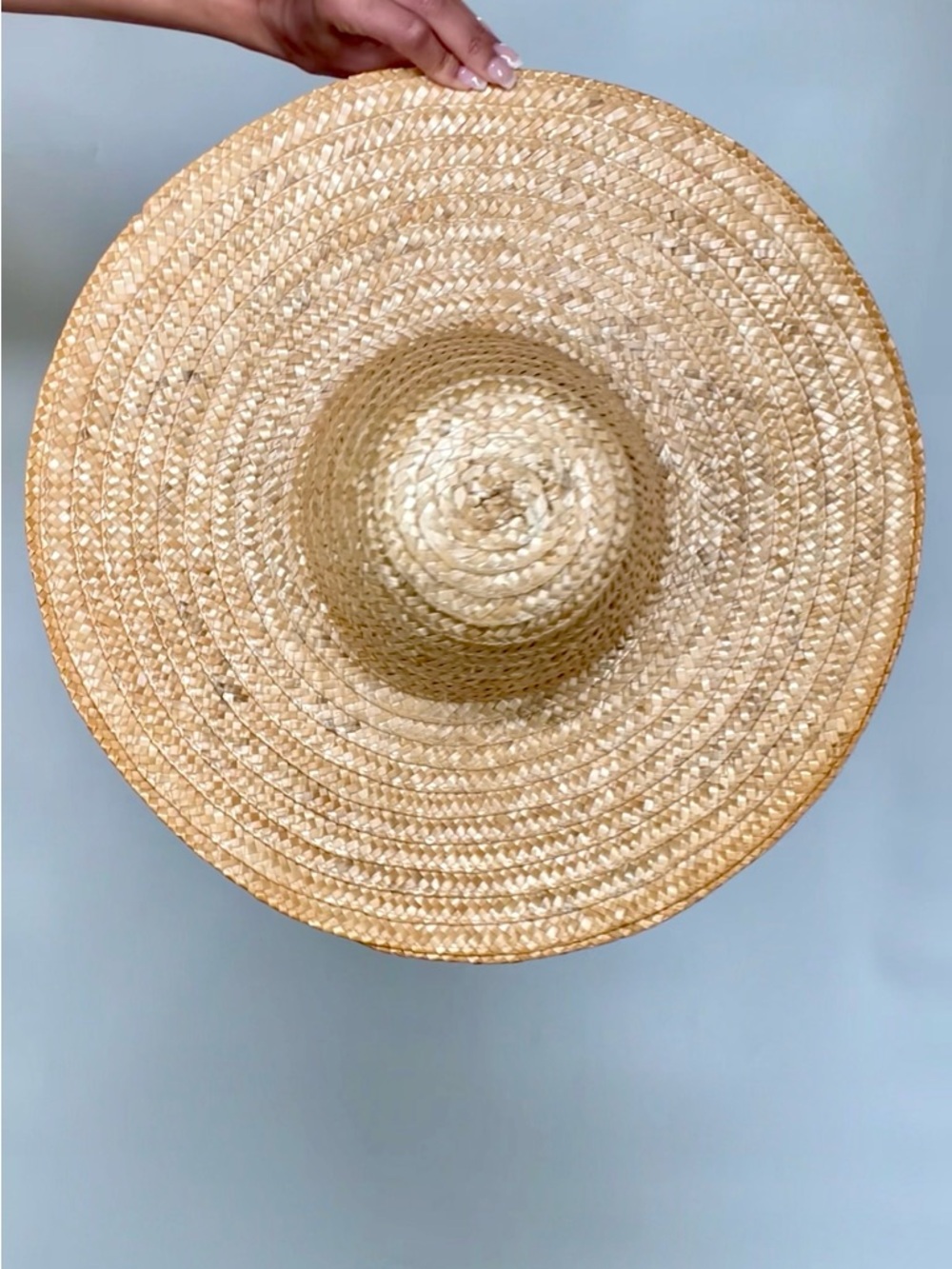Wide Brim Straw Sun Hat - Natural Straw - Picture 5 of 8